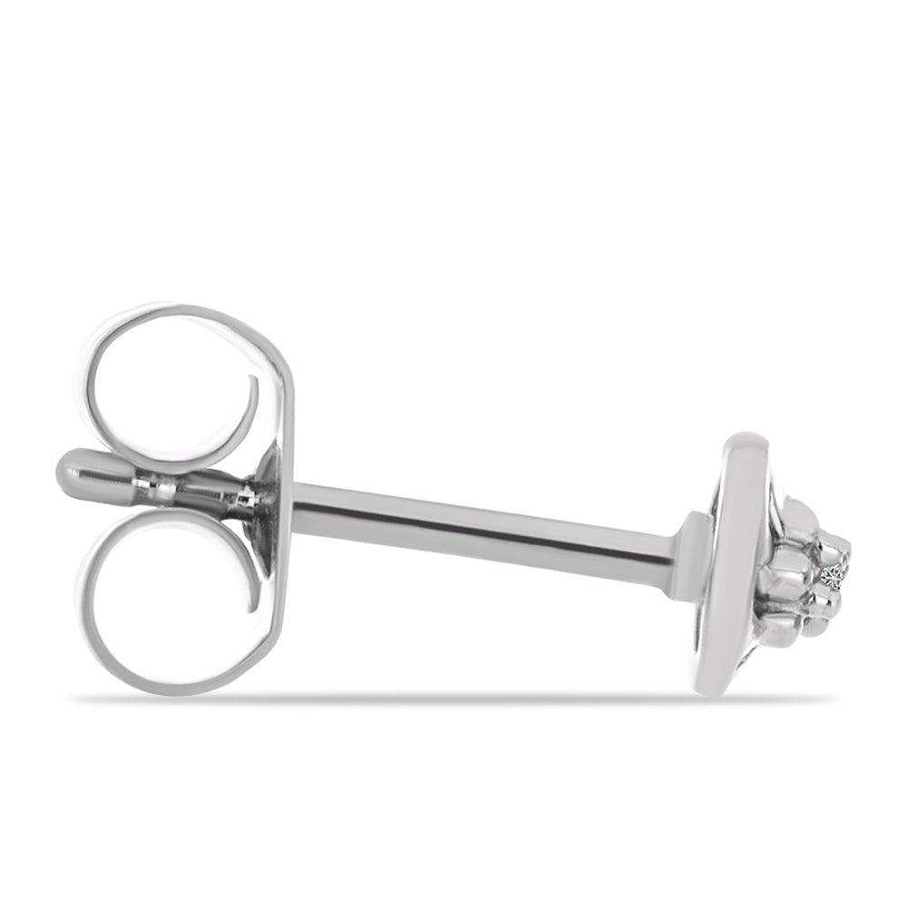 Pendientes de Plata con Diamante blanco