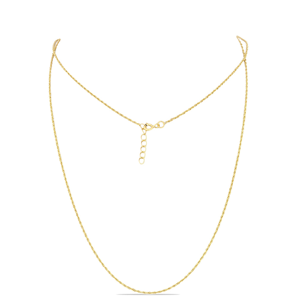 Cadena de Plata Bañada en Oro