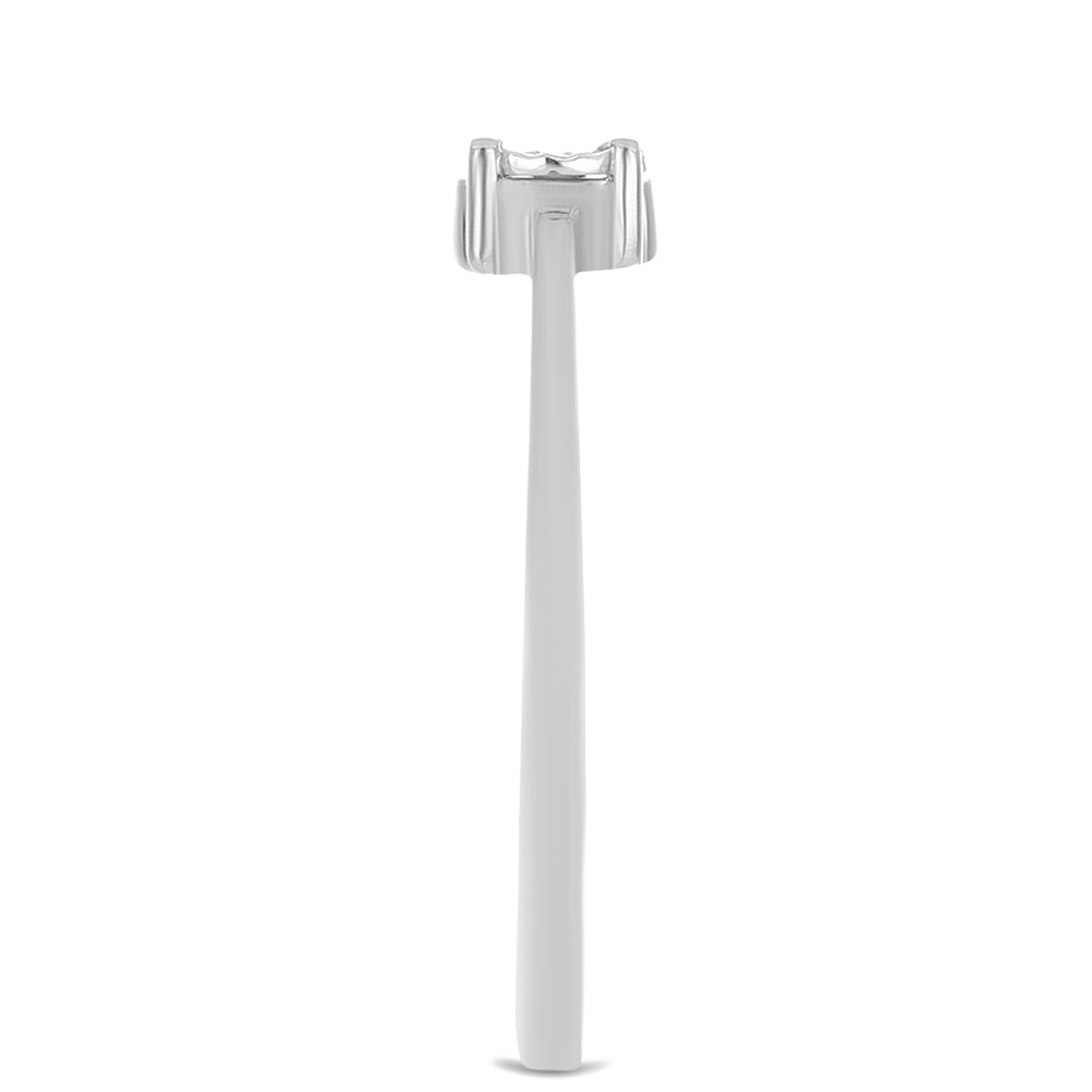 Anillo de Plata con Diamante blanco