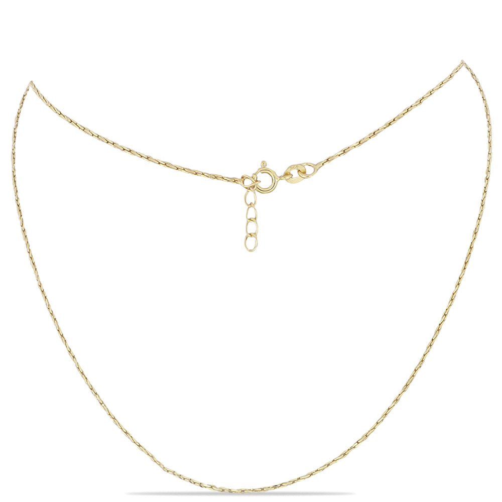 Cadena de Plata Bañada en Oro