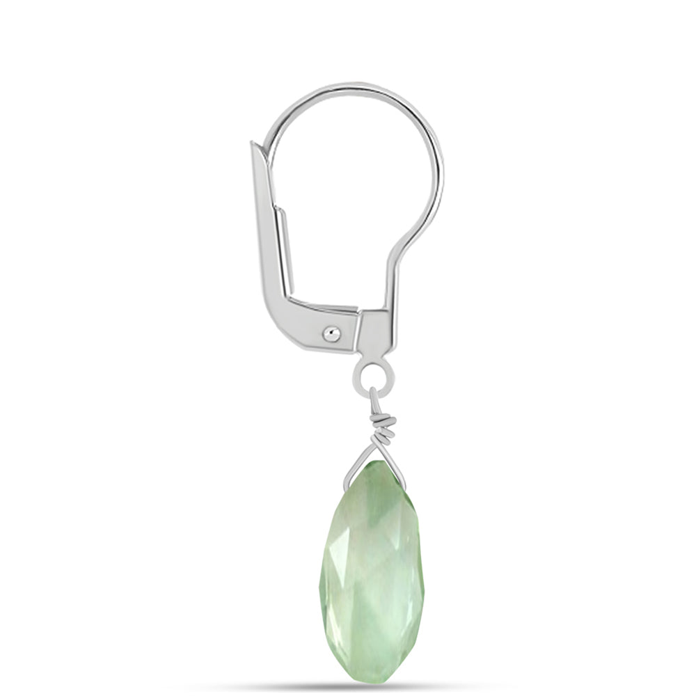 Pendientes de Plata con Amatista Verde