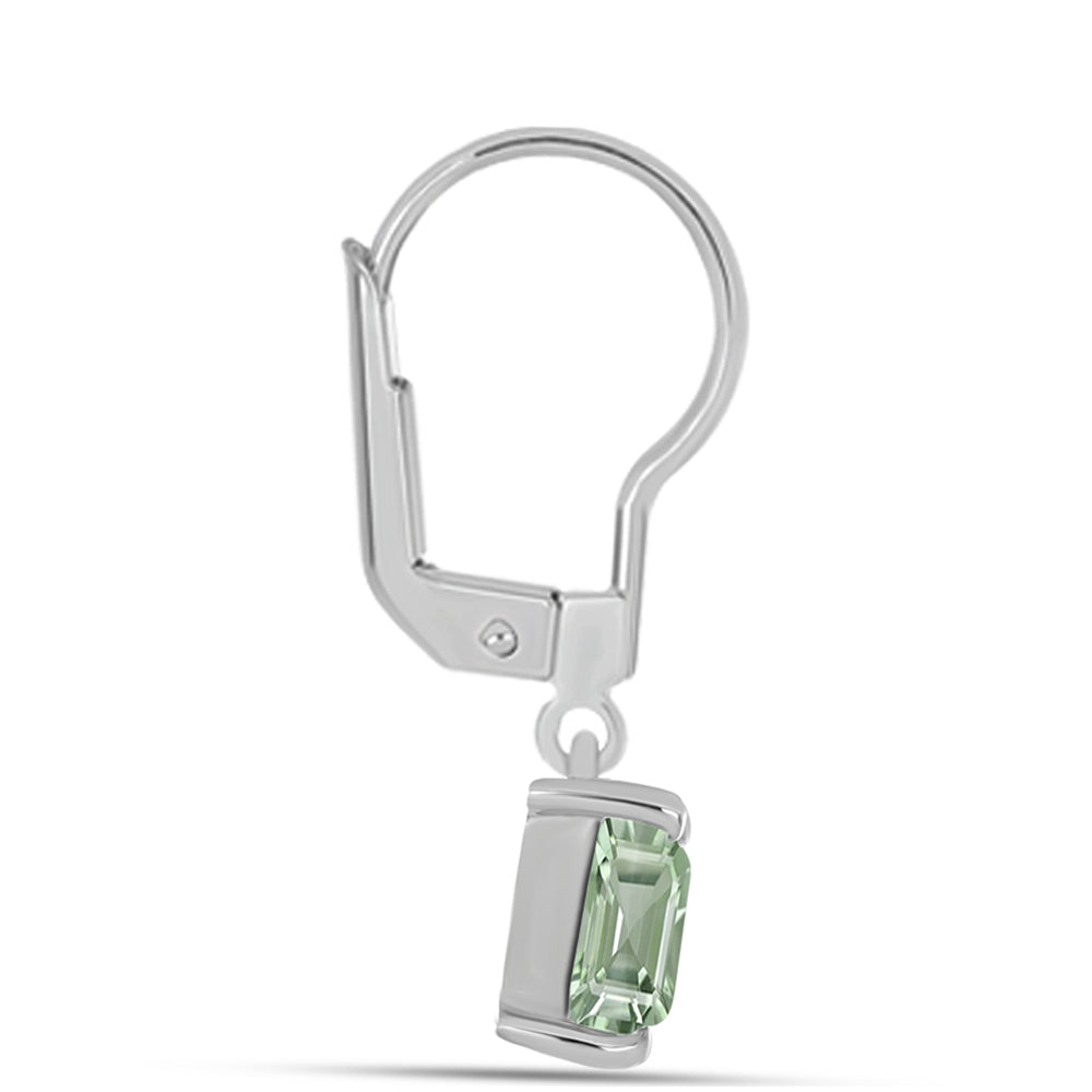 Pendientes de Plata con Amatista Verde