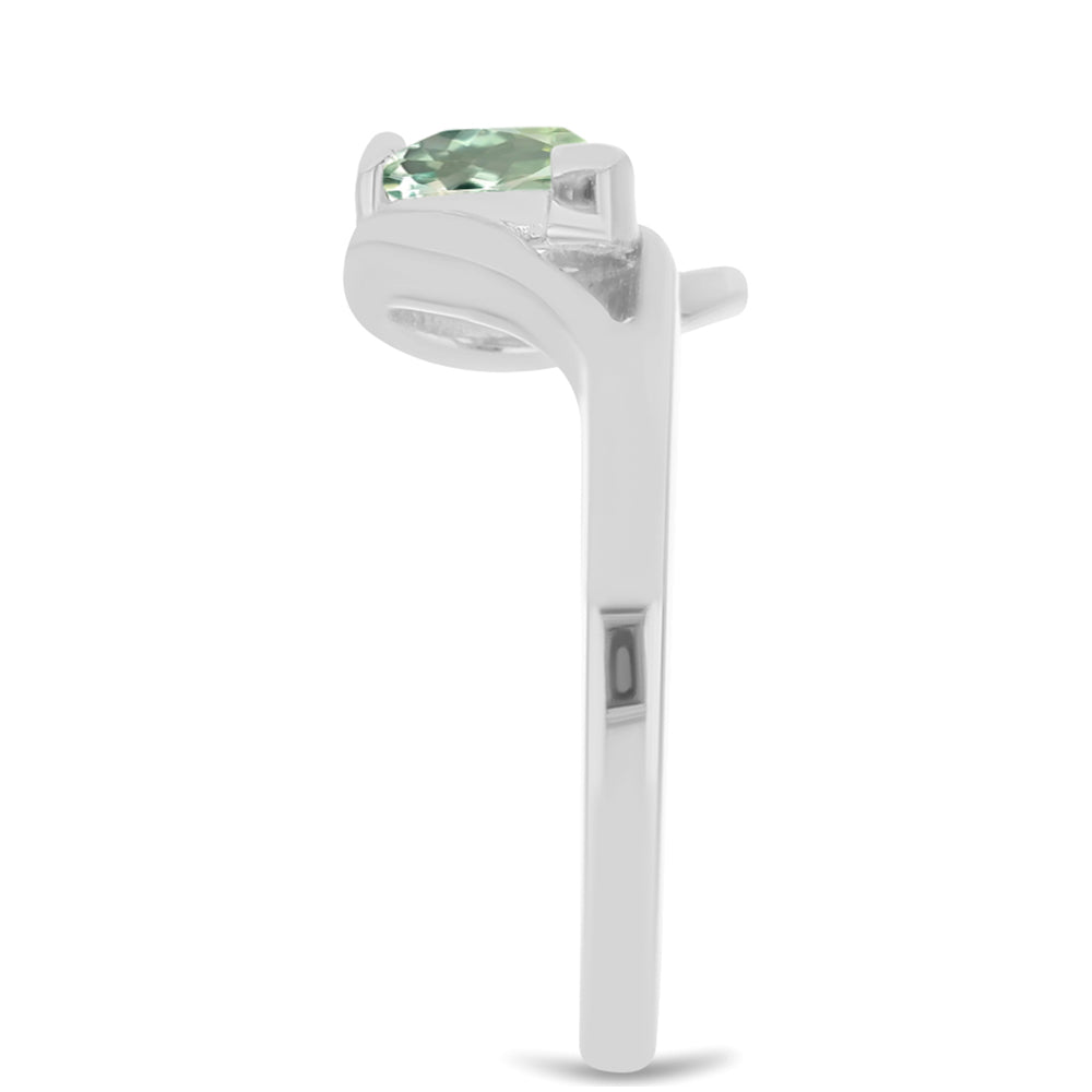 Anillo de Plata con Amatista Verde