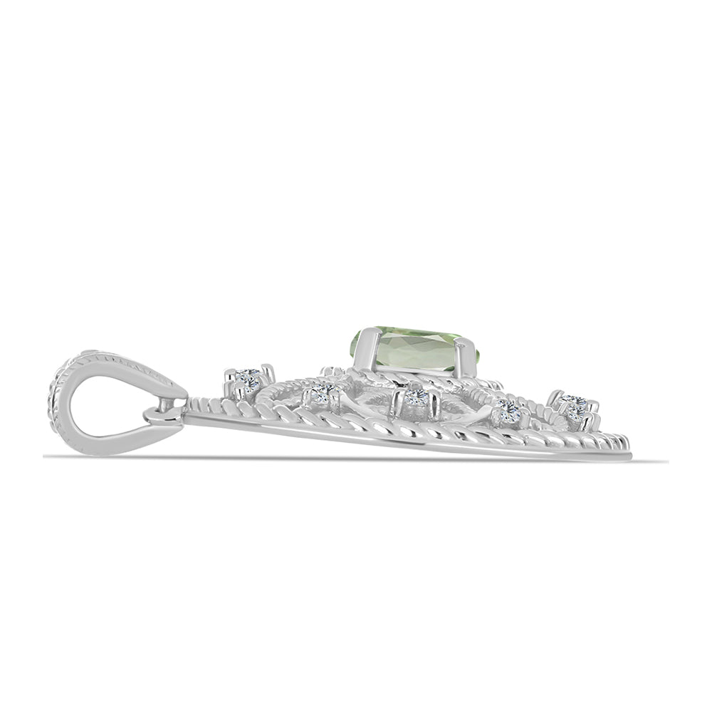 Colgante de Plata con Amatista Verde