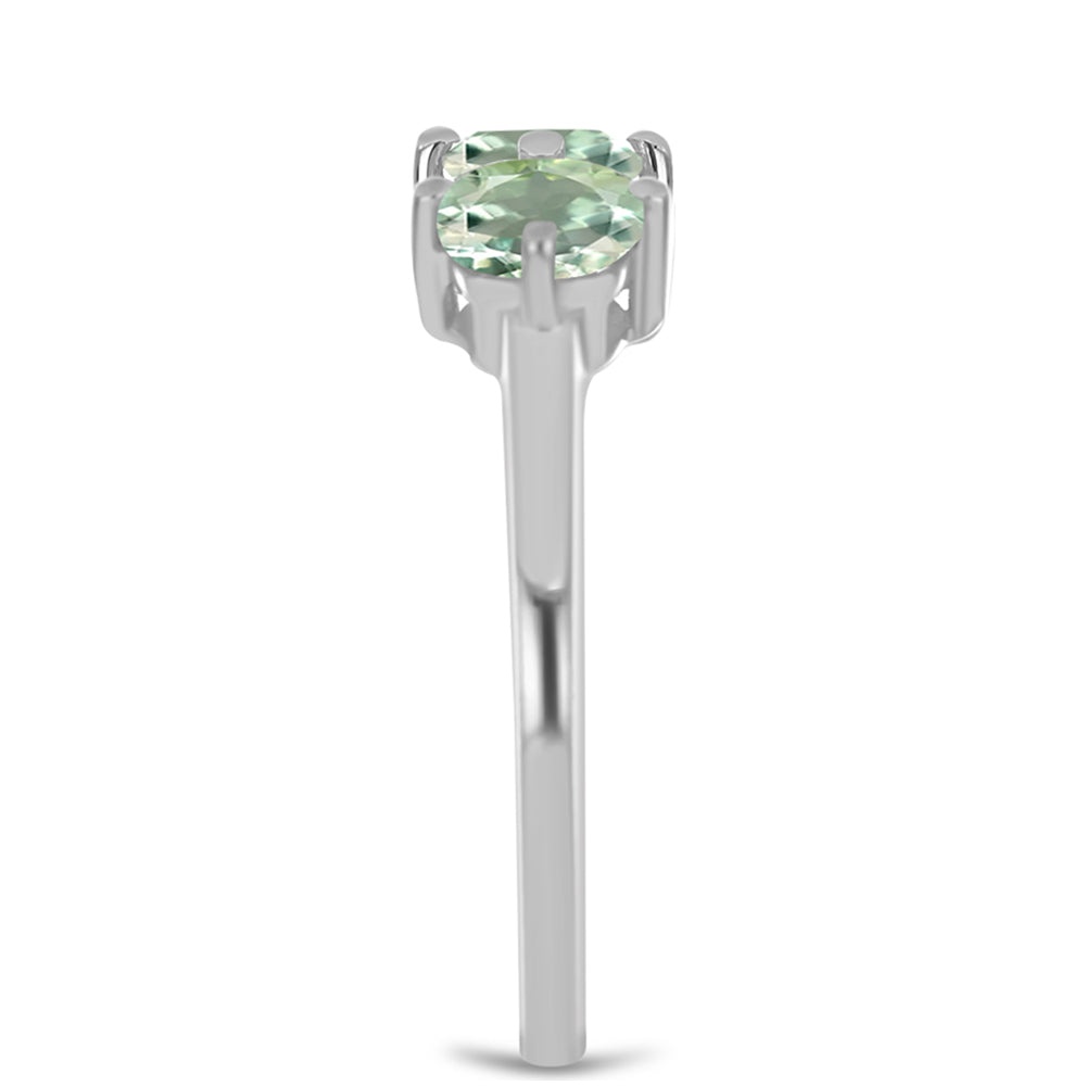 Anillo de Plata con Amatista Verde