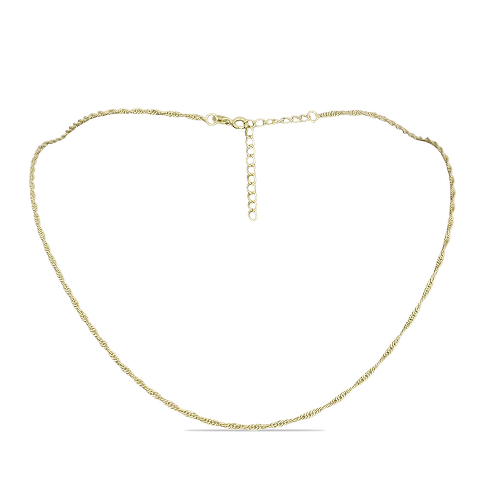 Cadena de Plata Bañada en Oro ( Collar )