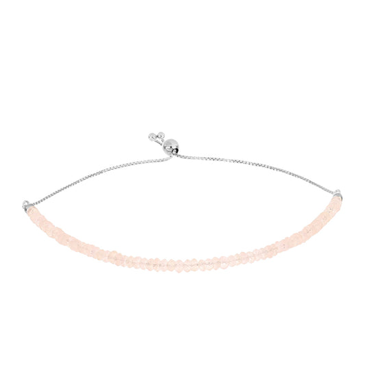 Pulsera de Plata con Morganita de Gozareh