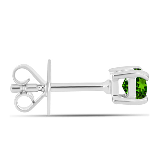 Pendientes de Plata con Diópsido de Cromo