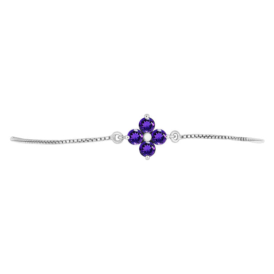 Pulsera de Plata con Amatista de Marruecos