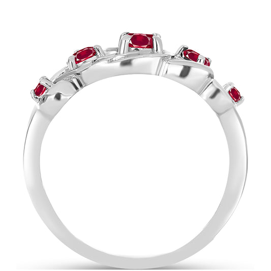 Anillo de Plata con Rubí de Madagascar