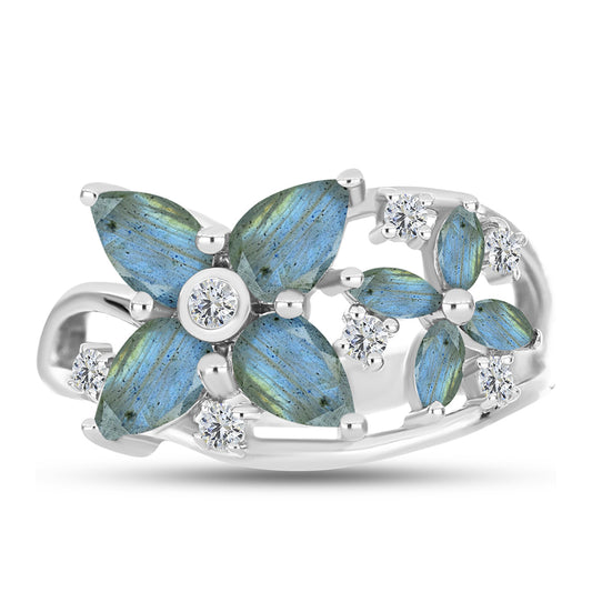 Anillo de Plata con Labradorita
