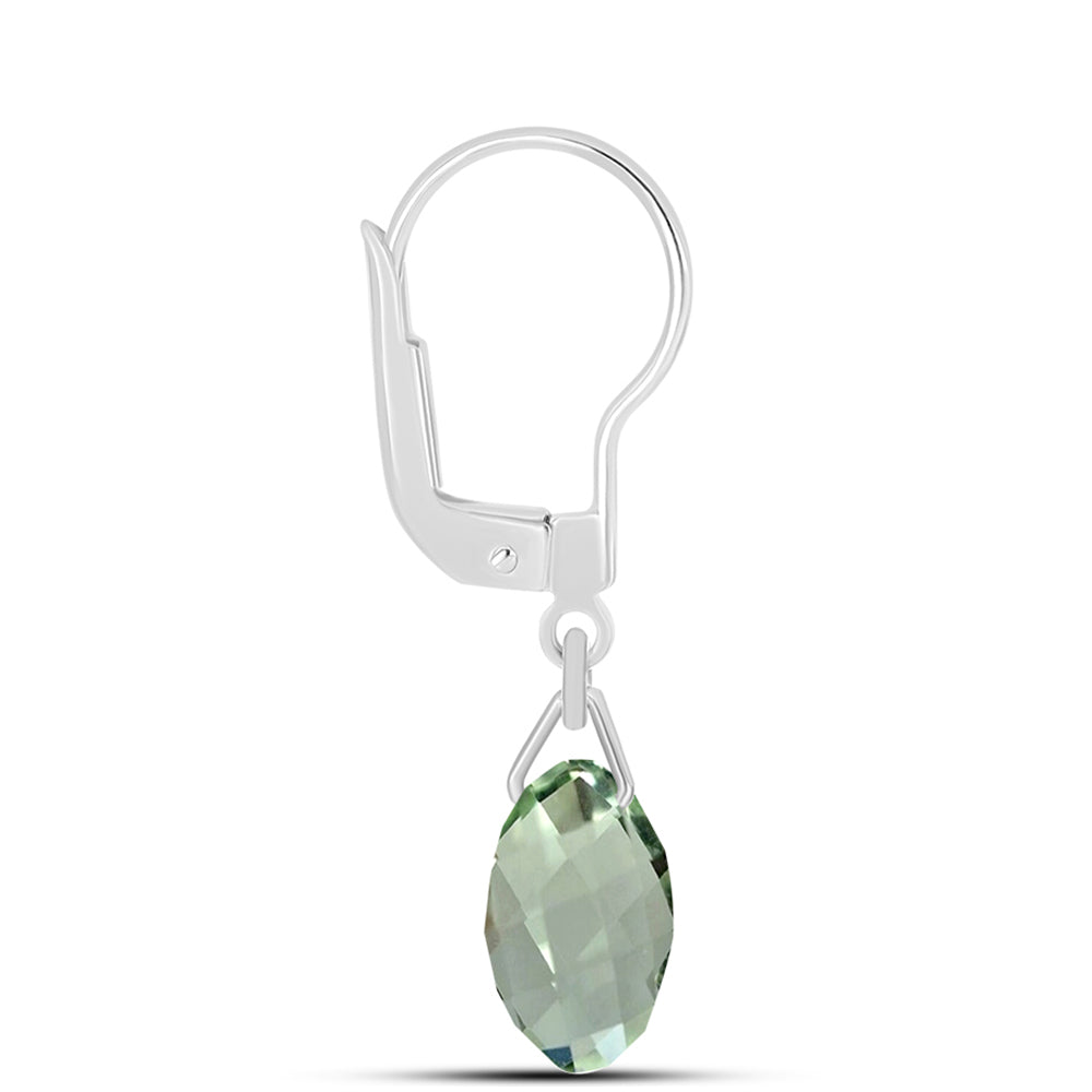 Pendientes de Plata con Amatista Verde