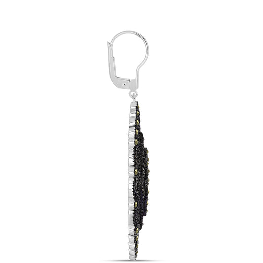 Pendientes de Plata con Marcasita de Austria