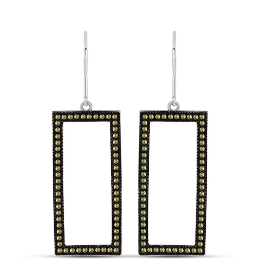 Pendientes de Plata con Marcasita de Austria
