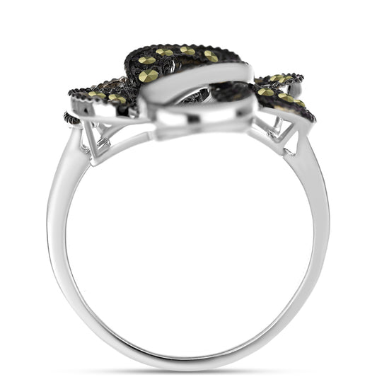 Anillo de Plata con Marcasita de Austria
