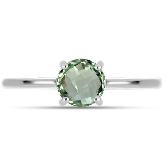 Anillo de Plata con Amatista Verde