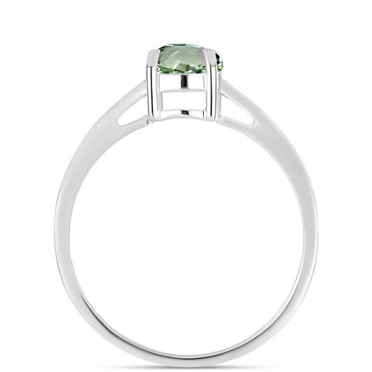 Anillo de Plata con Amatista Verde