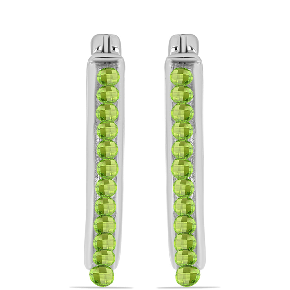 Pendientes de Plata con Peridoto de Changbai