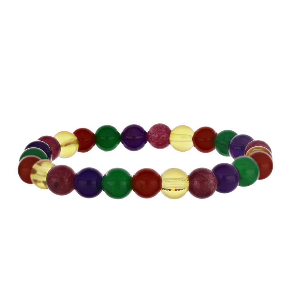 Pulsera Pepita con Amatista de Marruecos y Citrino de los Montes Urales