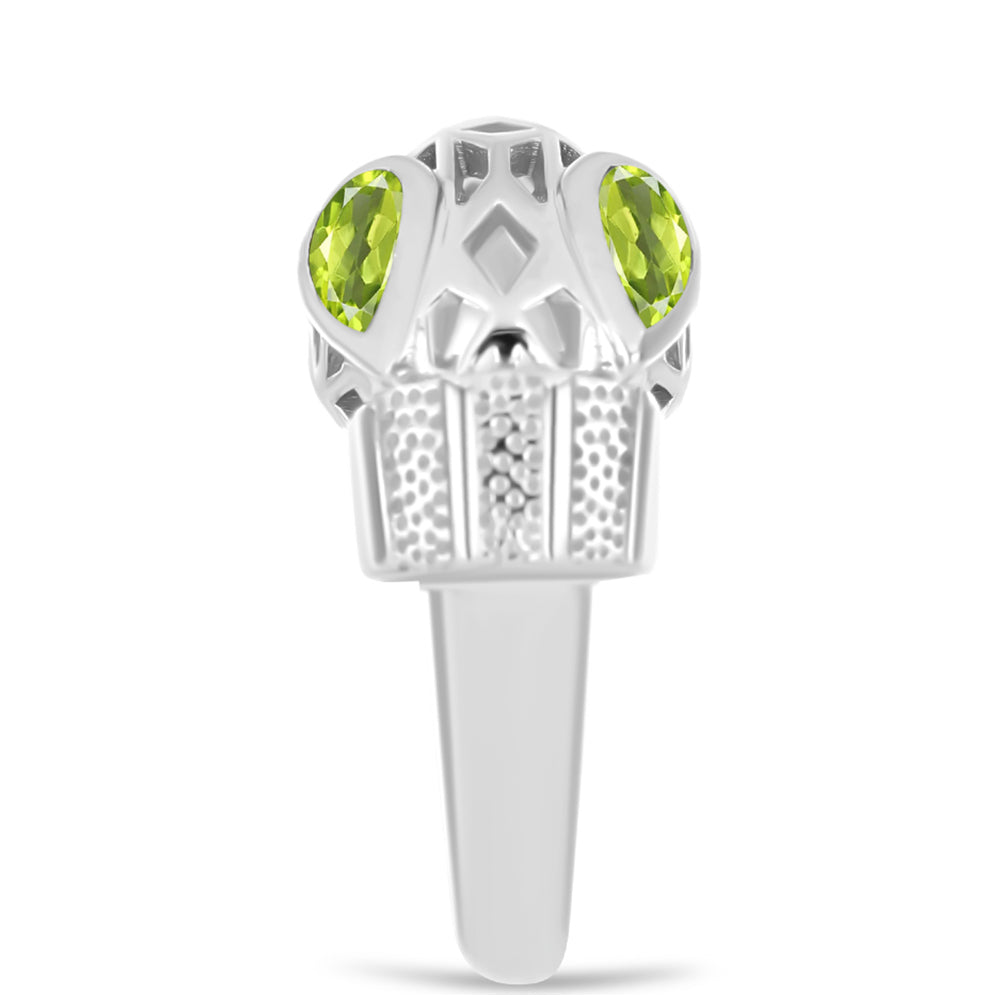 Anillo de Plata con Peridoto de Changbai