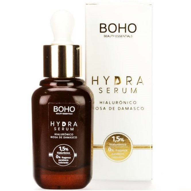 Sérum facial BOHO HydraSerum con moléculas de ácido hialurónico de 4 tamaños diferentes, 30ml