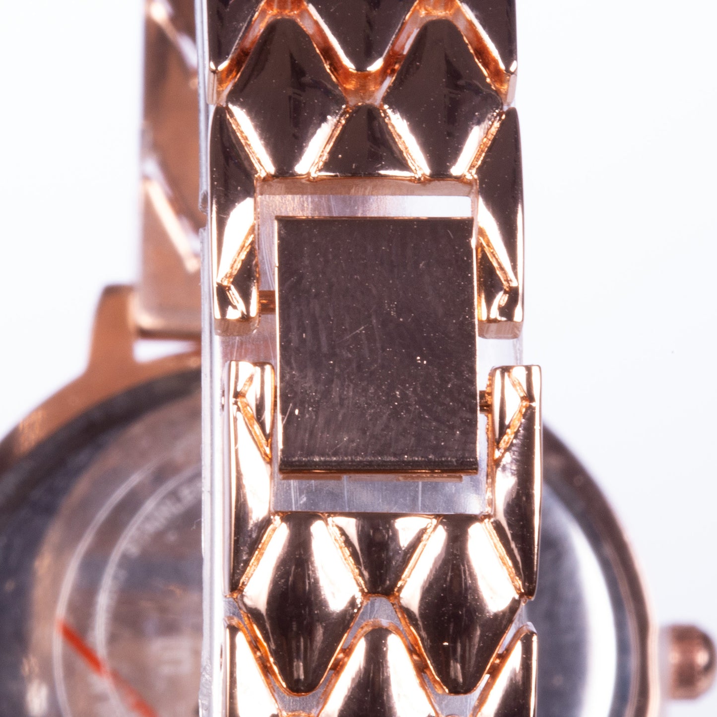 Reloj de moda para mujer con banda de acero, color dorado