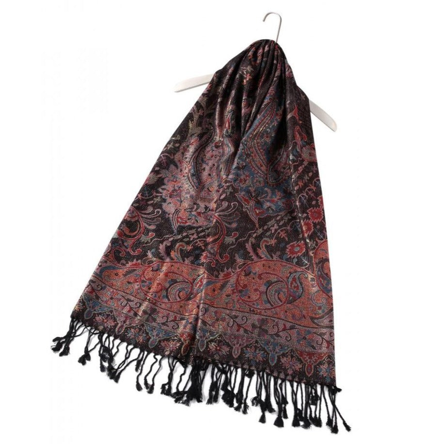 Bufanda-Chal 100% Pashmina CashmereReal, 70 cm x 180 cm, Azul Marino