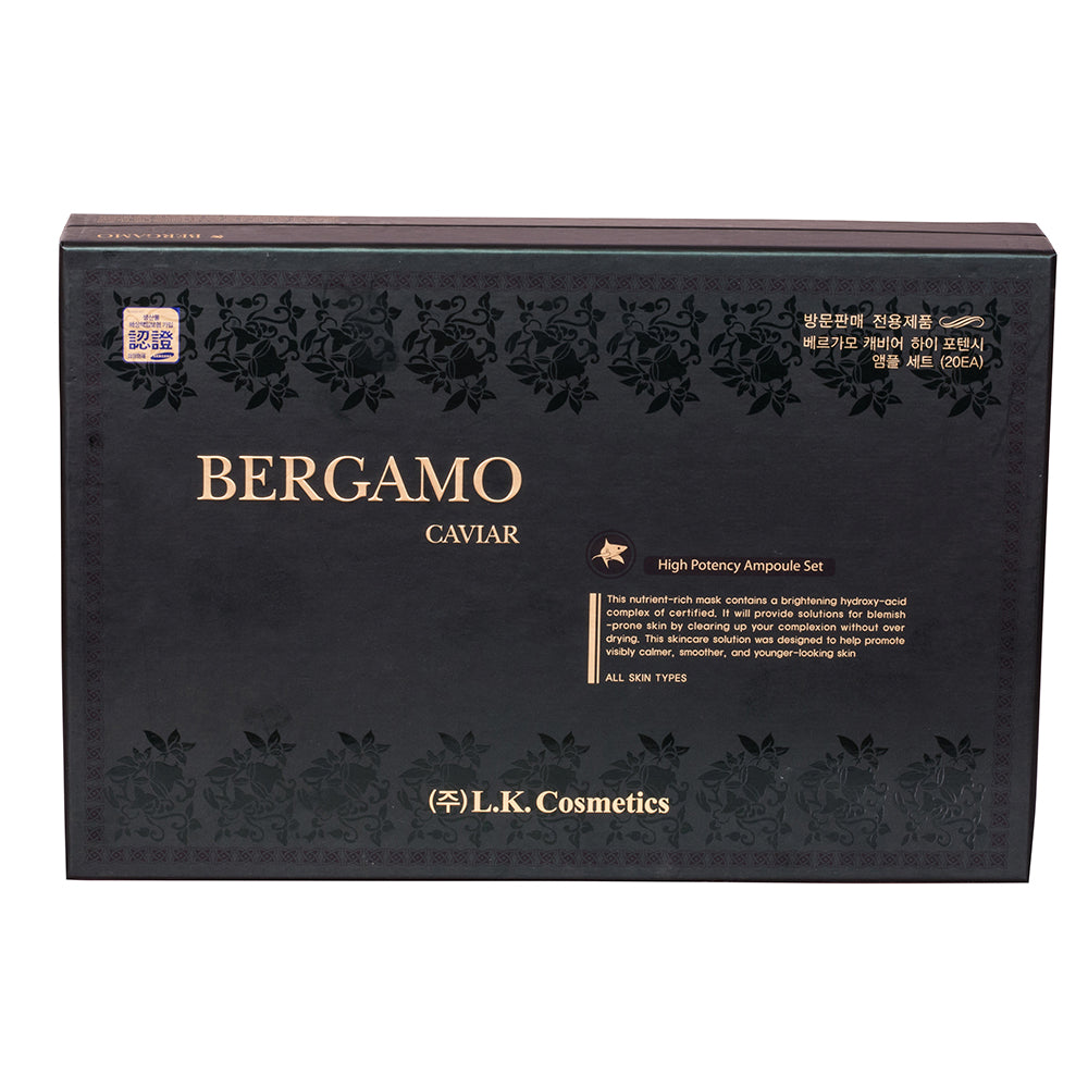 BERGAMO Ámpulas de caviar de alta potencia. Set de 20 piezas, 20 x 13 ml