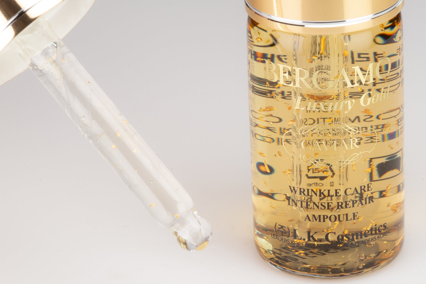 BERGAMO LUXORY GOLD Colágeno y Caviar Juego de 4 Ampollas, 13 ml x 4