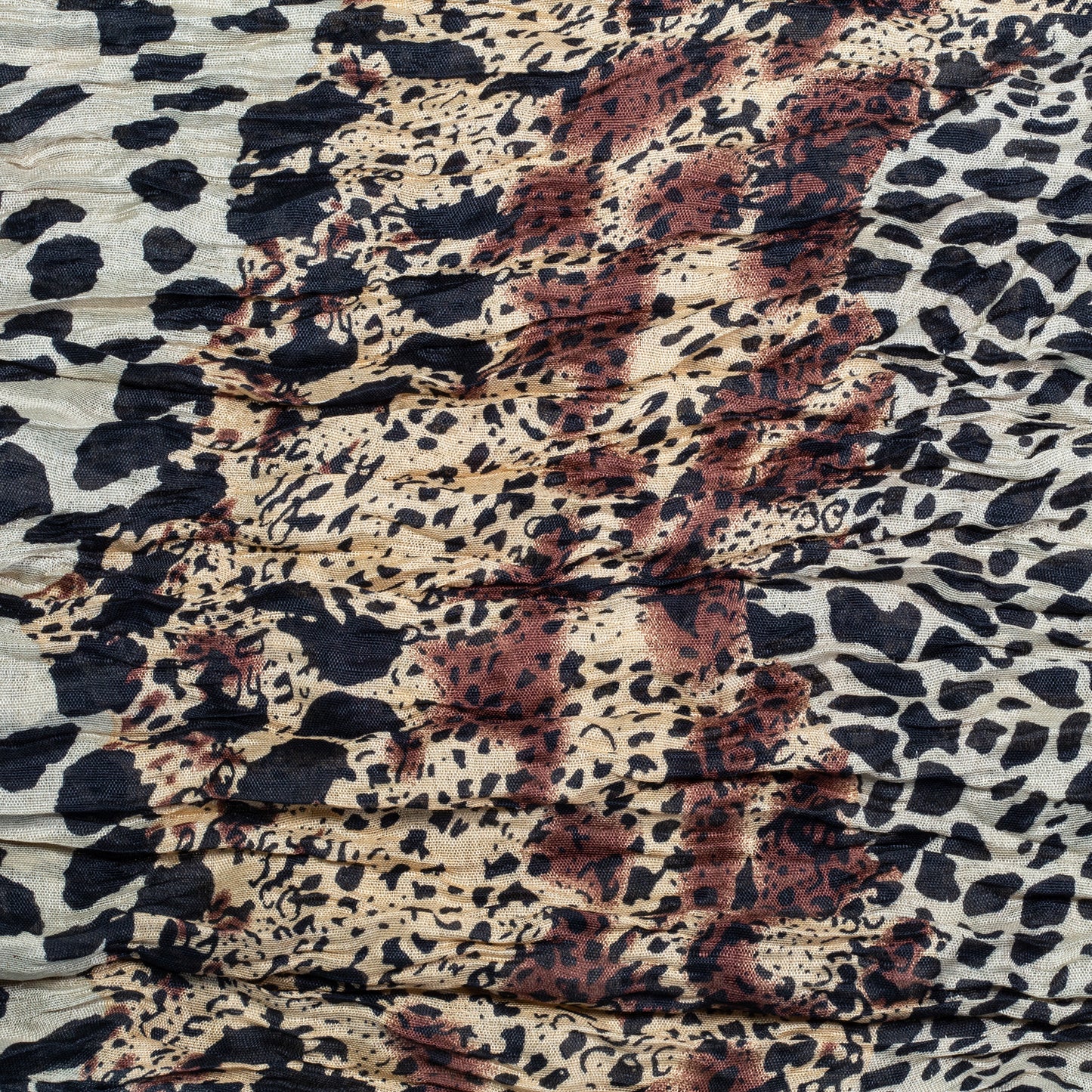 Lenço da moda, 100% viscose,180 cm x 50 cm, CASTANHO JAGUAR