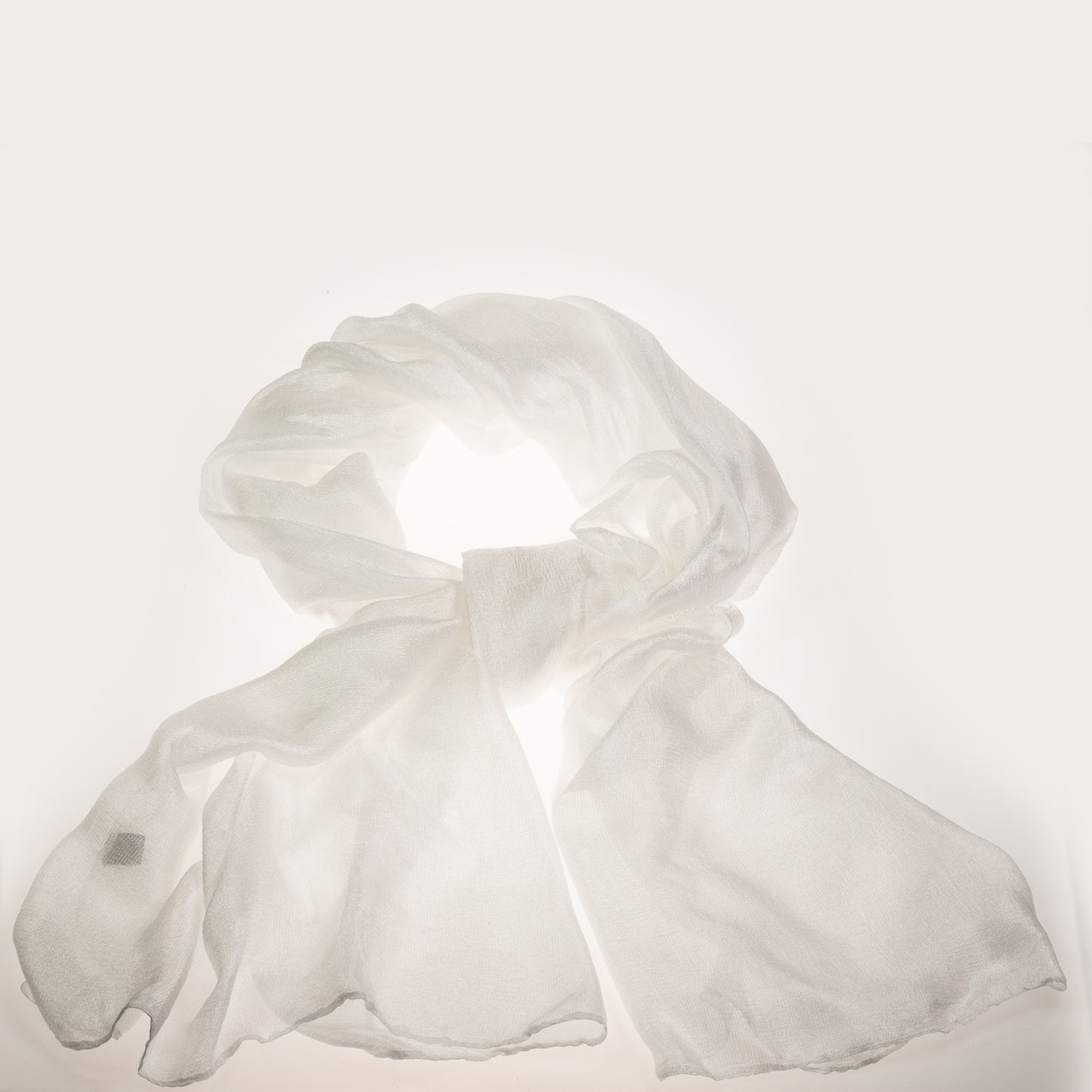 Lenço da moda, 100% viscose, Seda, 180 cm x 85 cm, BRANCO