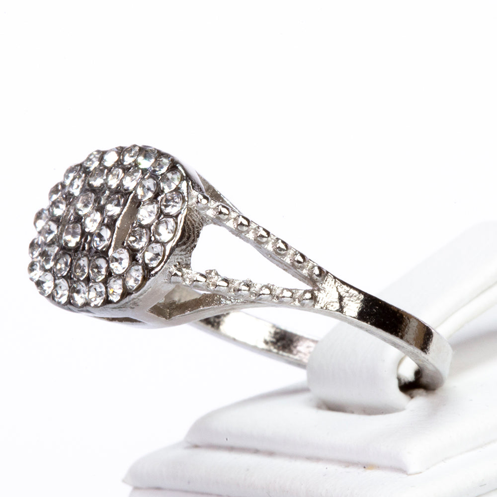 Reloj de Aleación Bañado en Oro con Cristal Emporia® Blanco (Collar +Pendientes +Pulsera +Colgante )