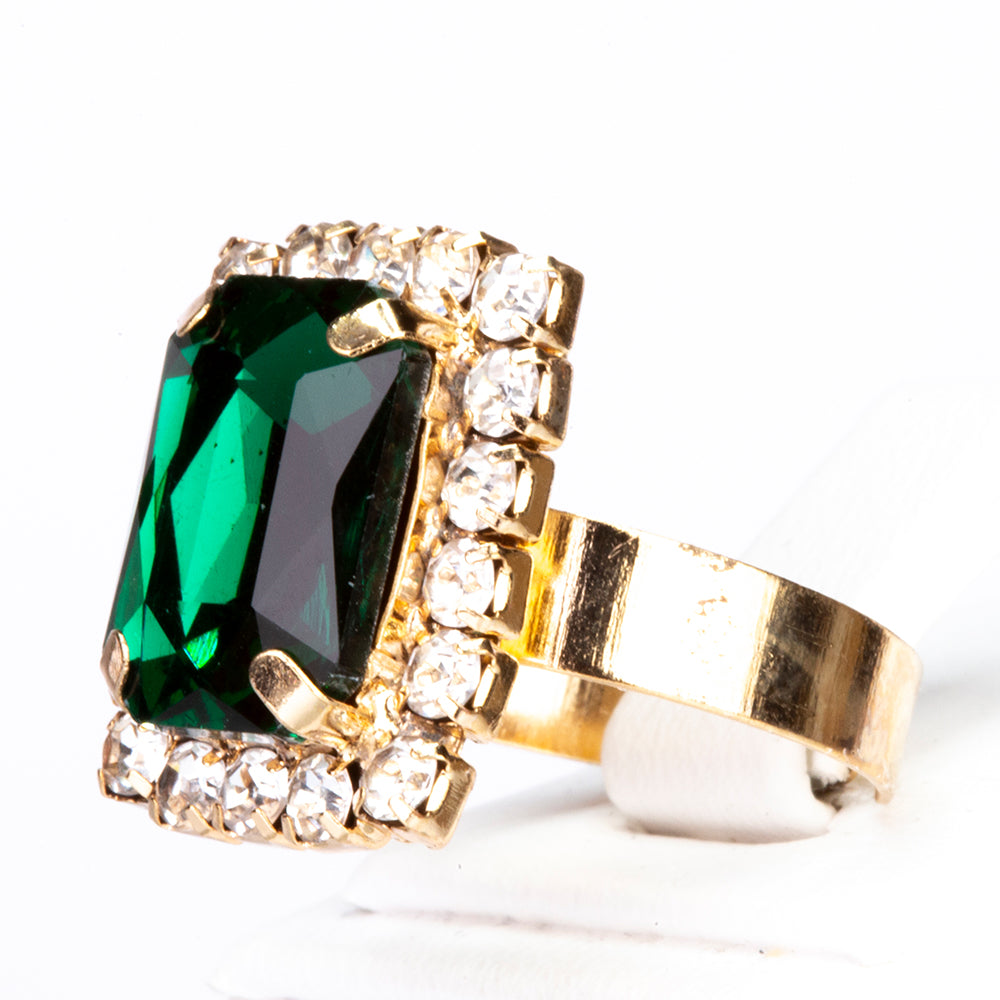 Reloj de Aleación Bañado en Oro con Cristal Emporia® Azul (Collar +Pendientes +Pulsera +Colgante )