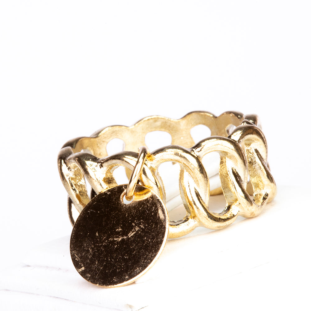 Reloj de Aleación Bañado en Oro con Cristal Emporia® Blanco (Collar +Pendientes +Pulsera +Colgante )