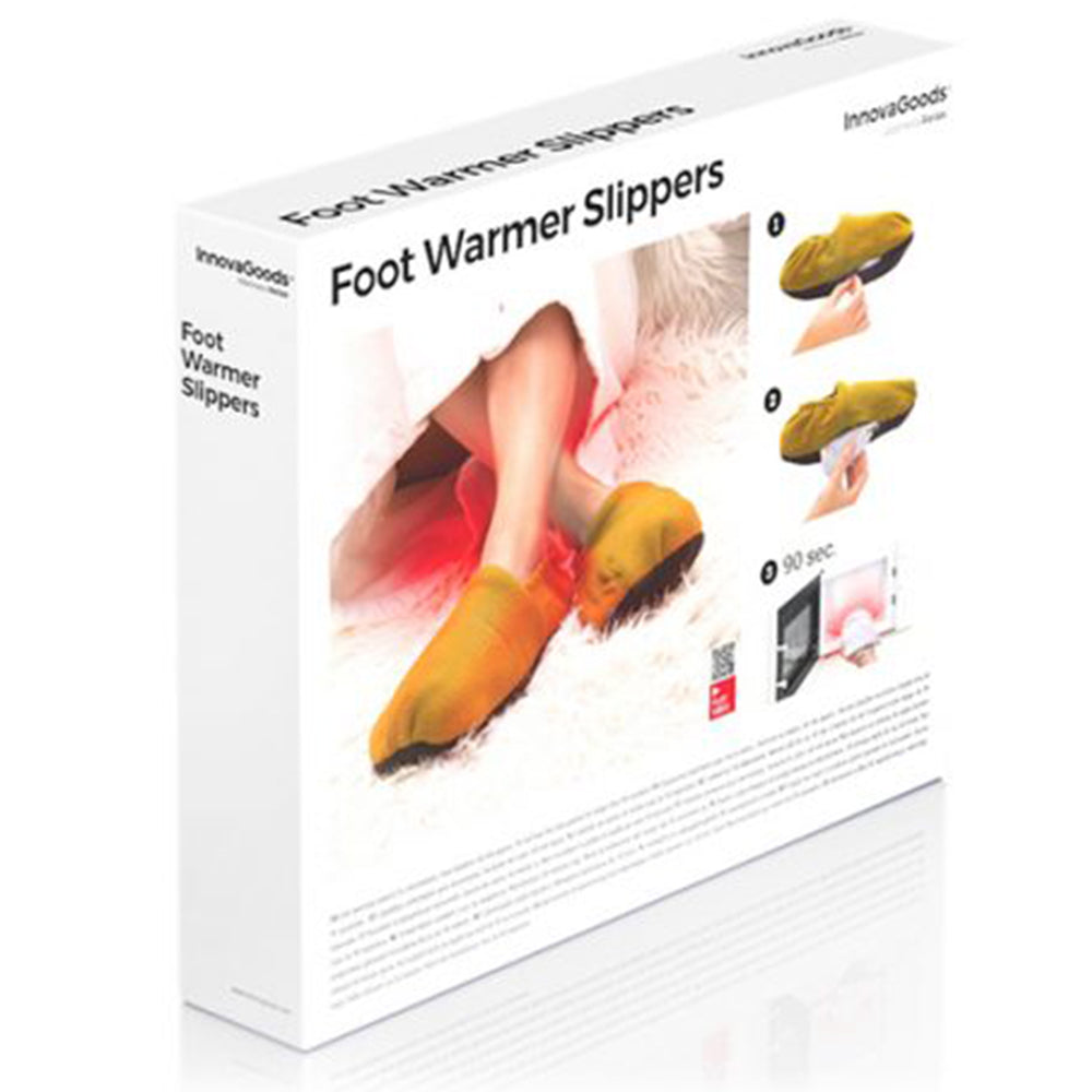 Zapatillas de Casa Calentables en Microondas Mostaza