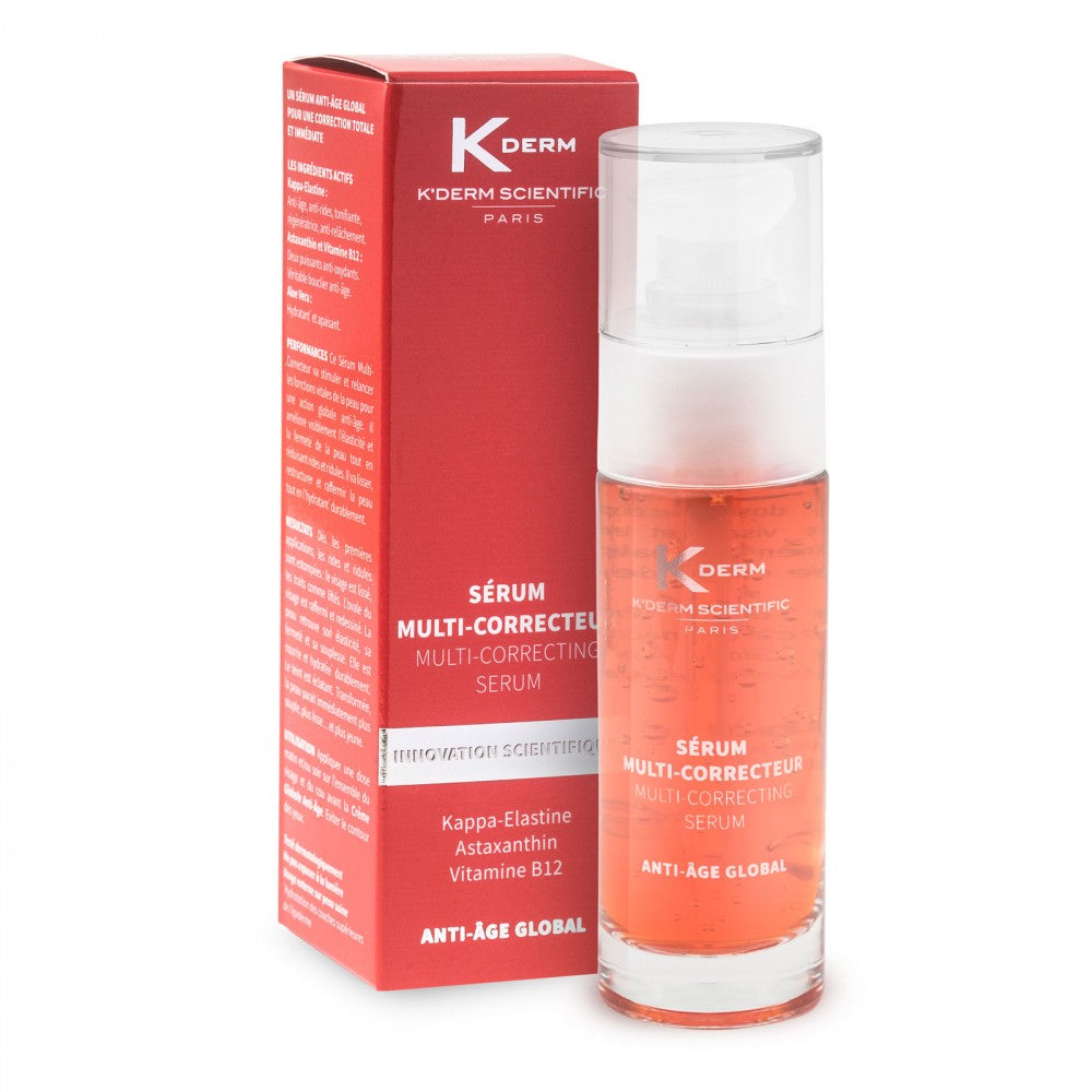Sérum multicorrector ciéntifico antiedad Kˋderm con Kappa-elastina y vitamina B12