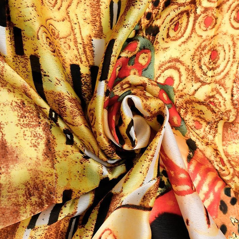 Pañuelo 100% Seda, 90 cm x 180 cm, El Beso, de Klimt