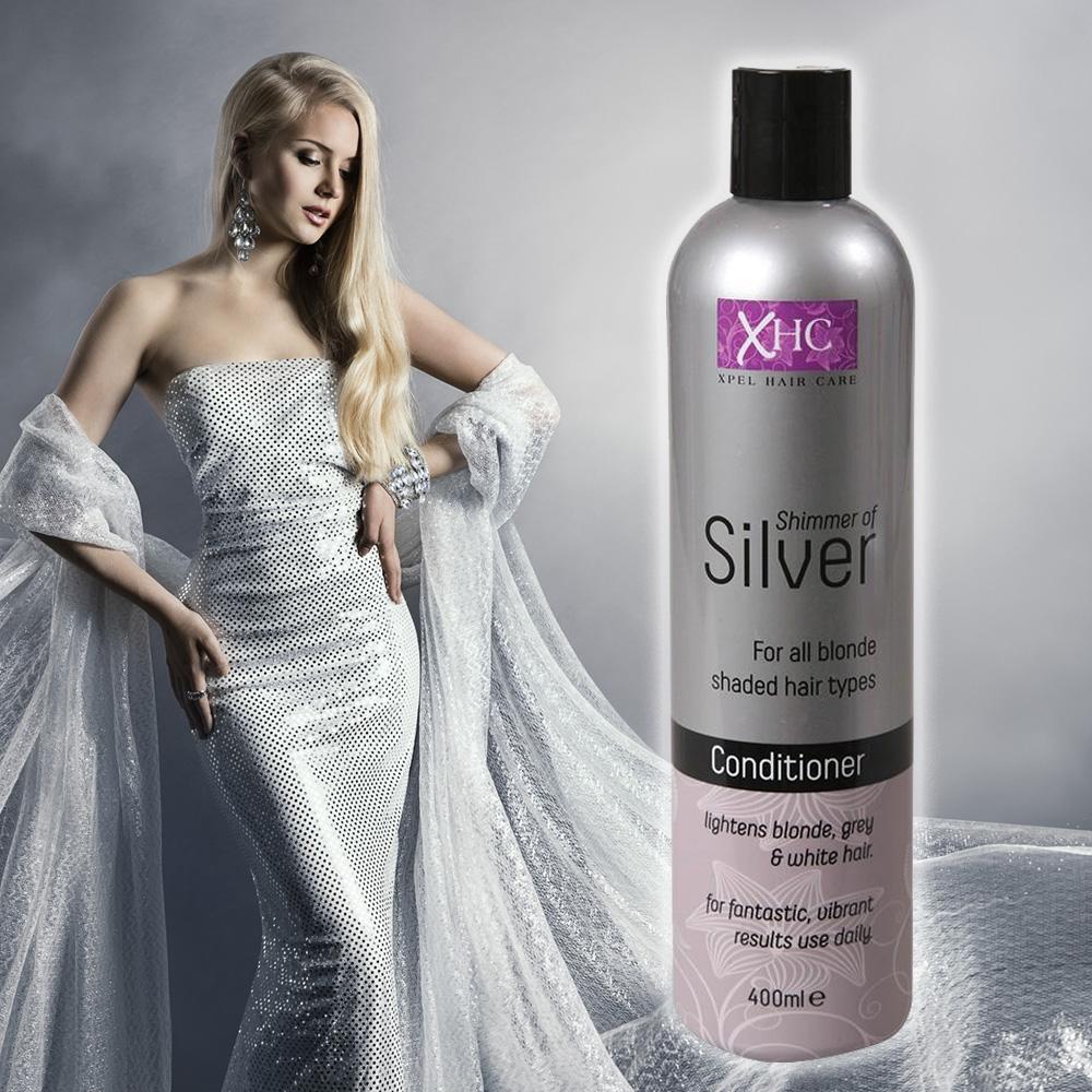 Acondicionador aclarante con purpurina plateada - 400 ml