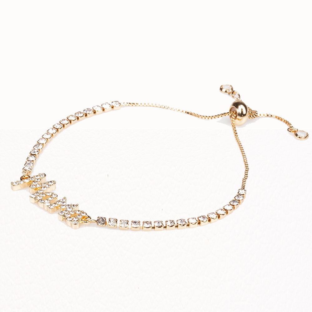 Conjunto de Aleación Bañado en Oro con Cristal Emporia® Blanco ( Collar +Pulsera )
