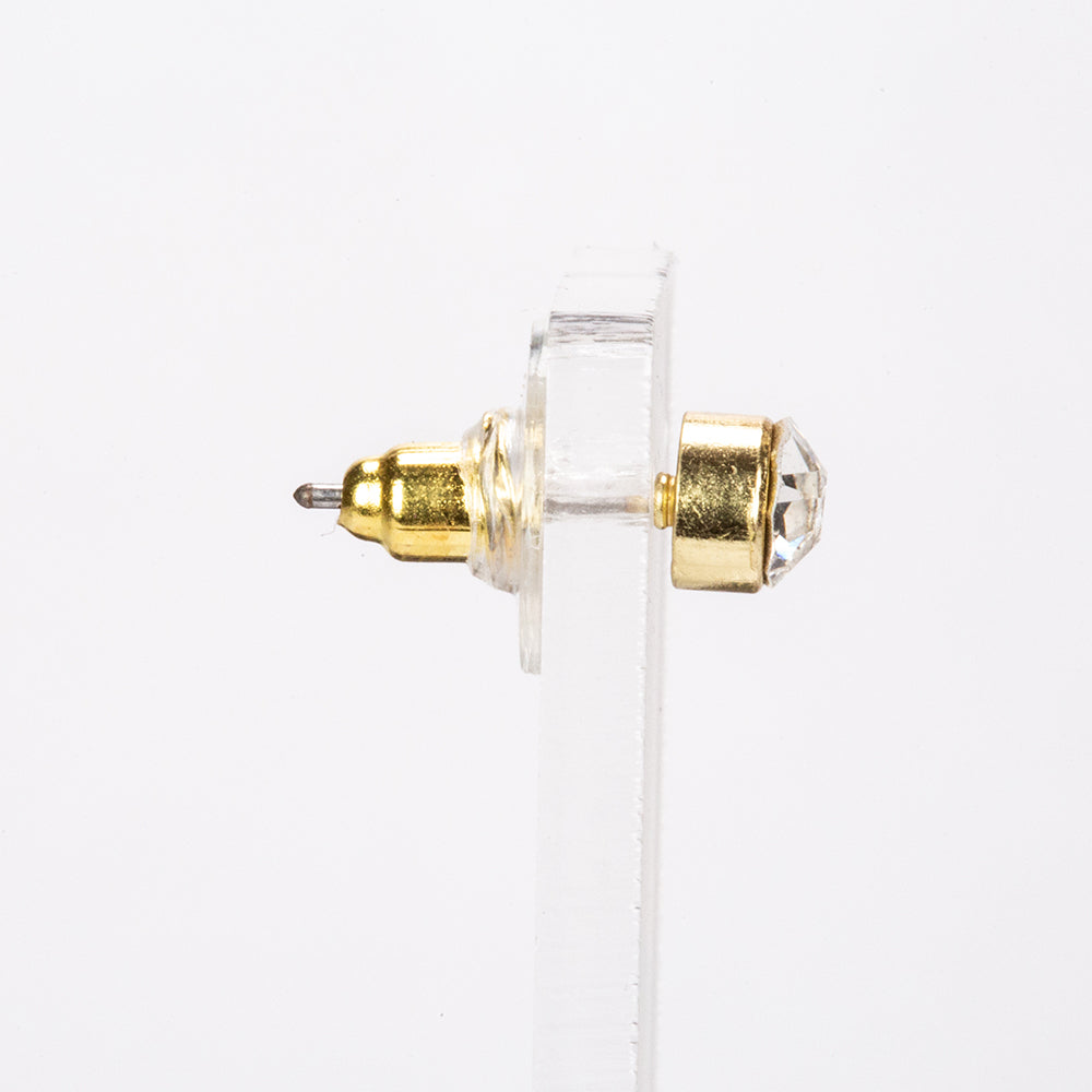 Juego de 7 piezas de reloj de cuarzo de aleación chapado en oro y blanco, 2 collares y 2 pendientes de aretes con cristales Emporia blancos, esfera blanca
