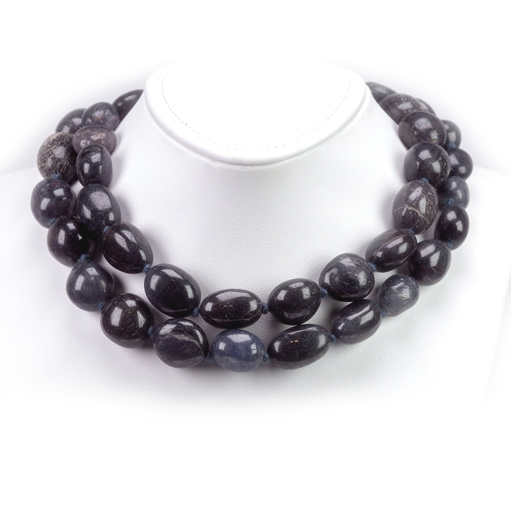 Collar Cuenta con Jade Azul