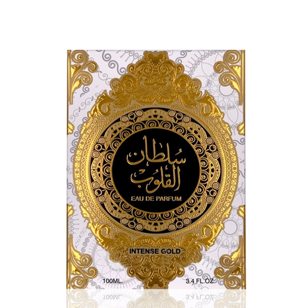 100 ml Eau de Perfume Sultan Al Quloob Intense Gold Fragancia Picante,Leñoso para Hombres y Mujeres