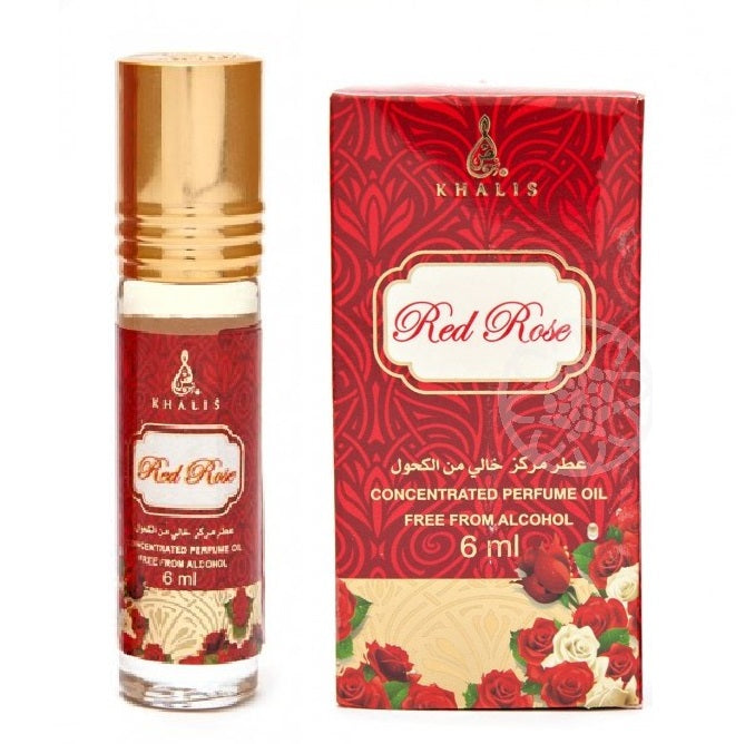 6 ml Aceite de perfume con fragancia de vainilla almizclada de rosa roja para mujer