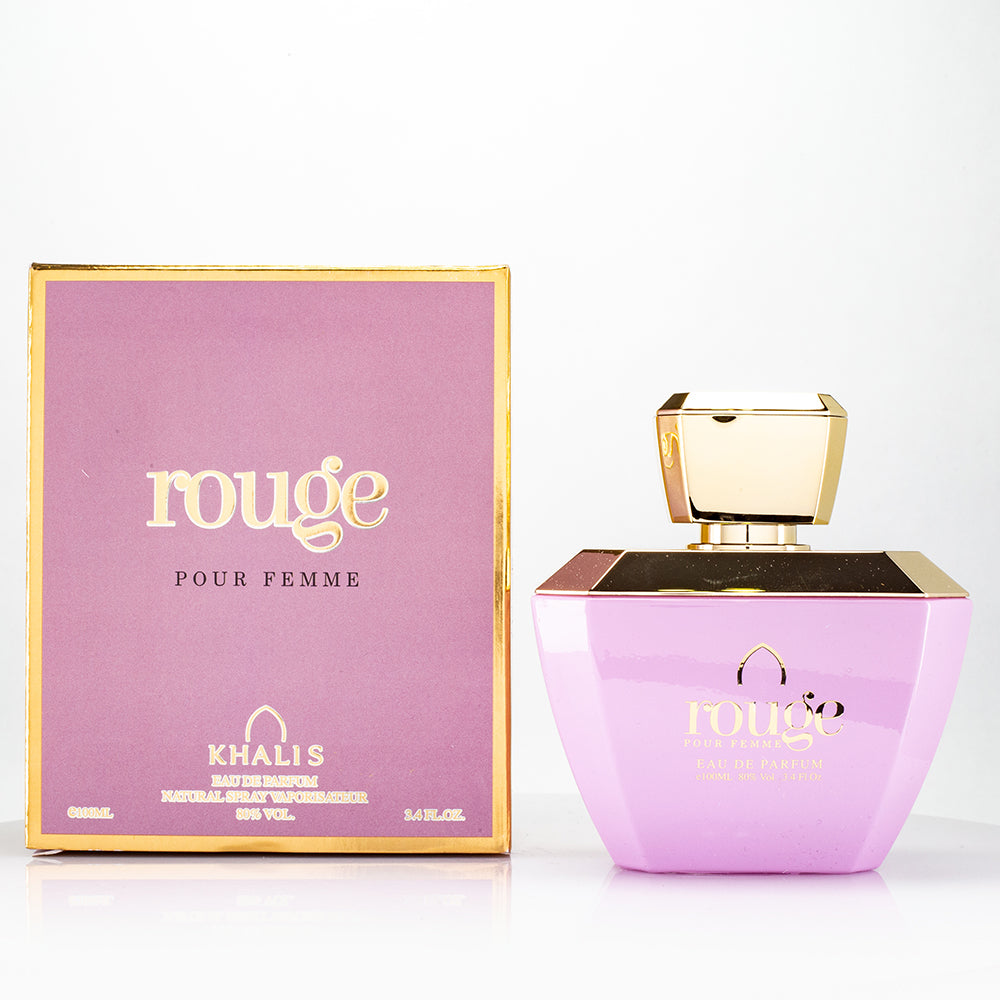 100 ml Eau de Perfume ROUGE Fruity Floral Fragrance for Women (Top: Pear, Blackcurrant, Aldehydes / Middle: Iris, Jasmine, Orange blossom / Base: Plarine, Vanilla, Patchouli, Tonka)