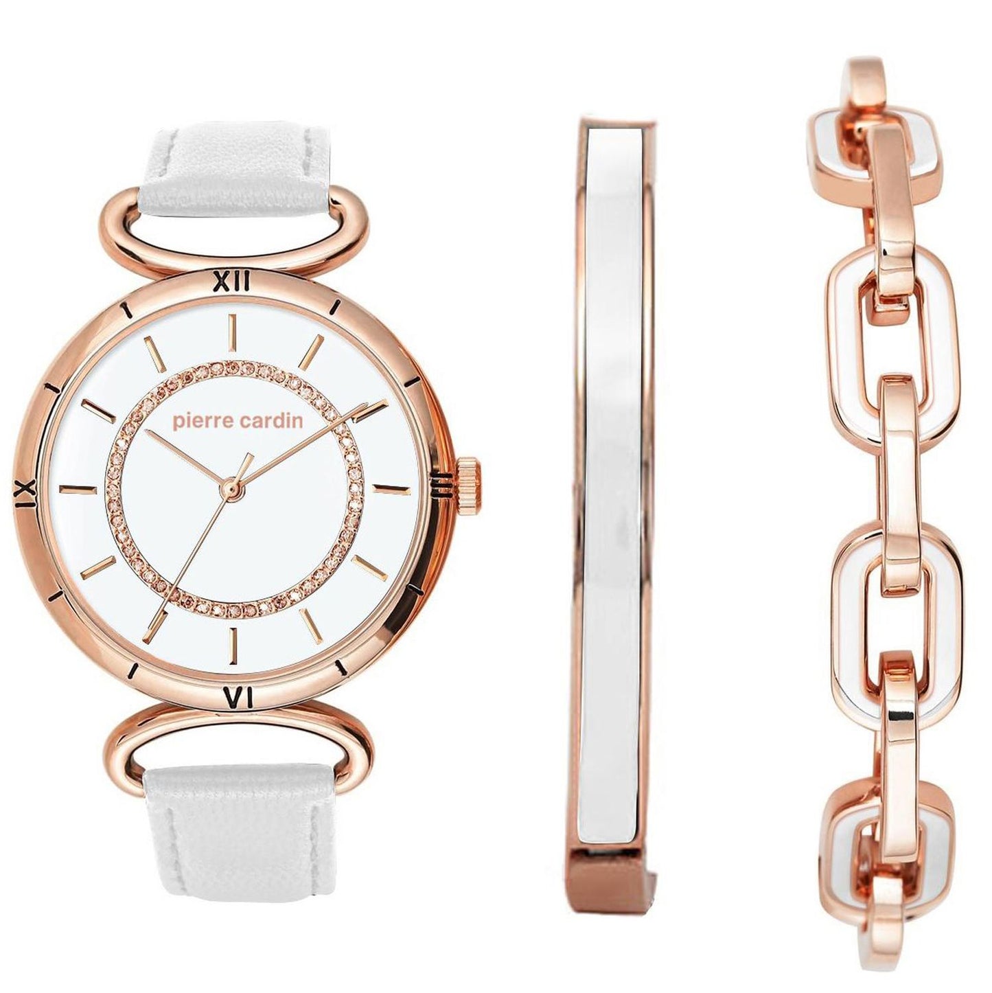 Juego de 3 relojes Pierre Cardin y 2 pulseras