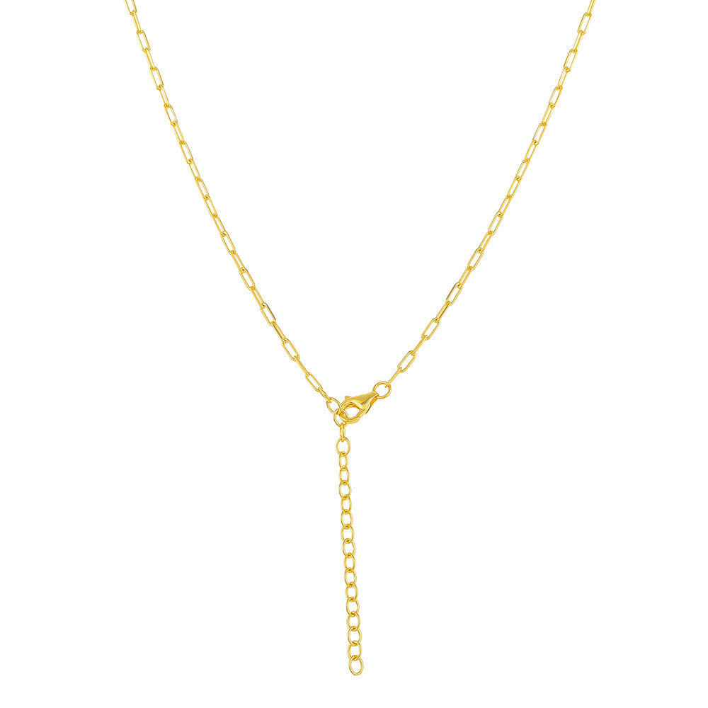 Collar de Plata Bañada en Oro con Cornalina