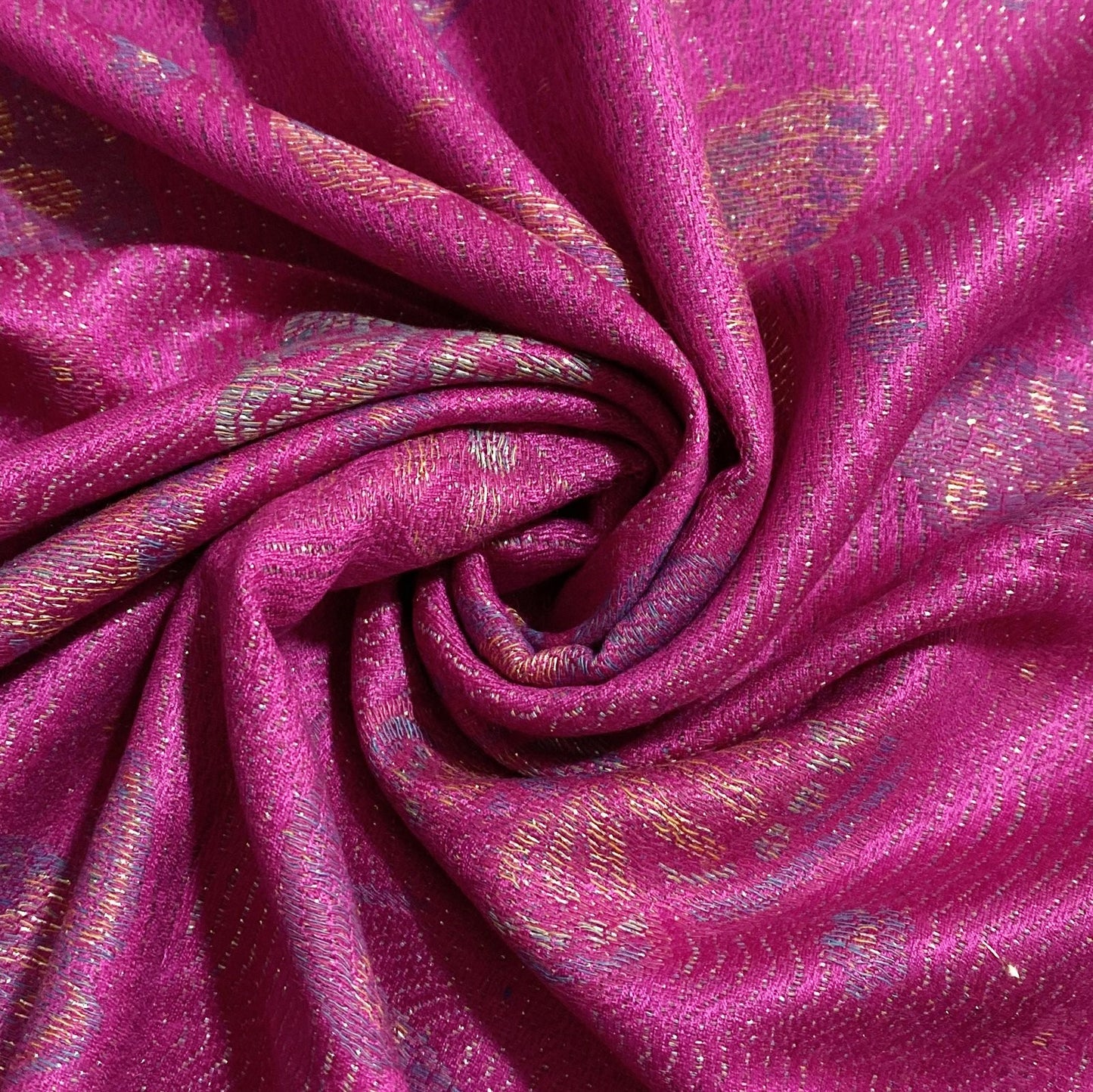 Bufanda de cachemira 100% pashmina auténtica, 70 cm x 170 cm, estampado de mariposas rosa fucsia brillante
