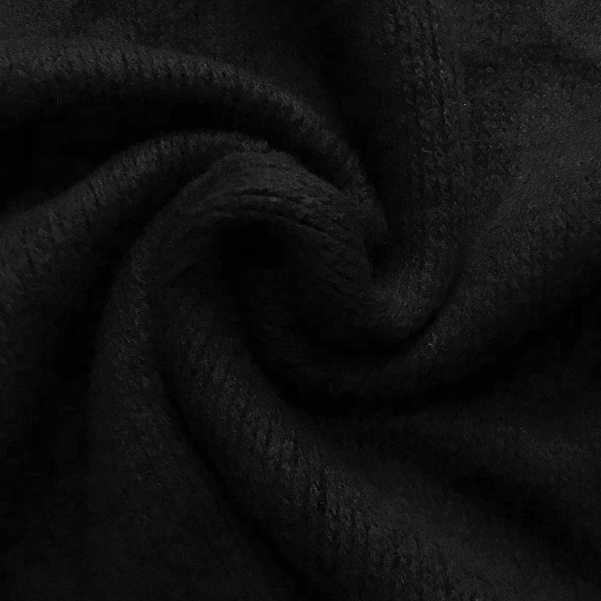 Poncho de punto con cuello alto, 50 cm x 70 cm x 335 cm, negro