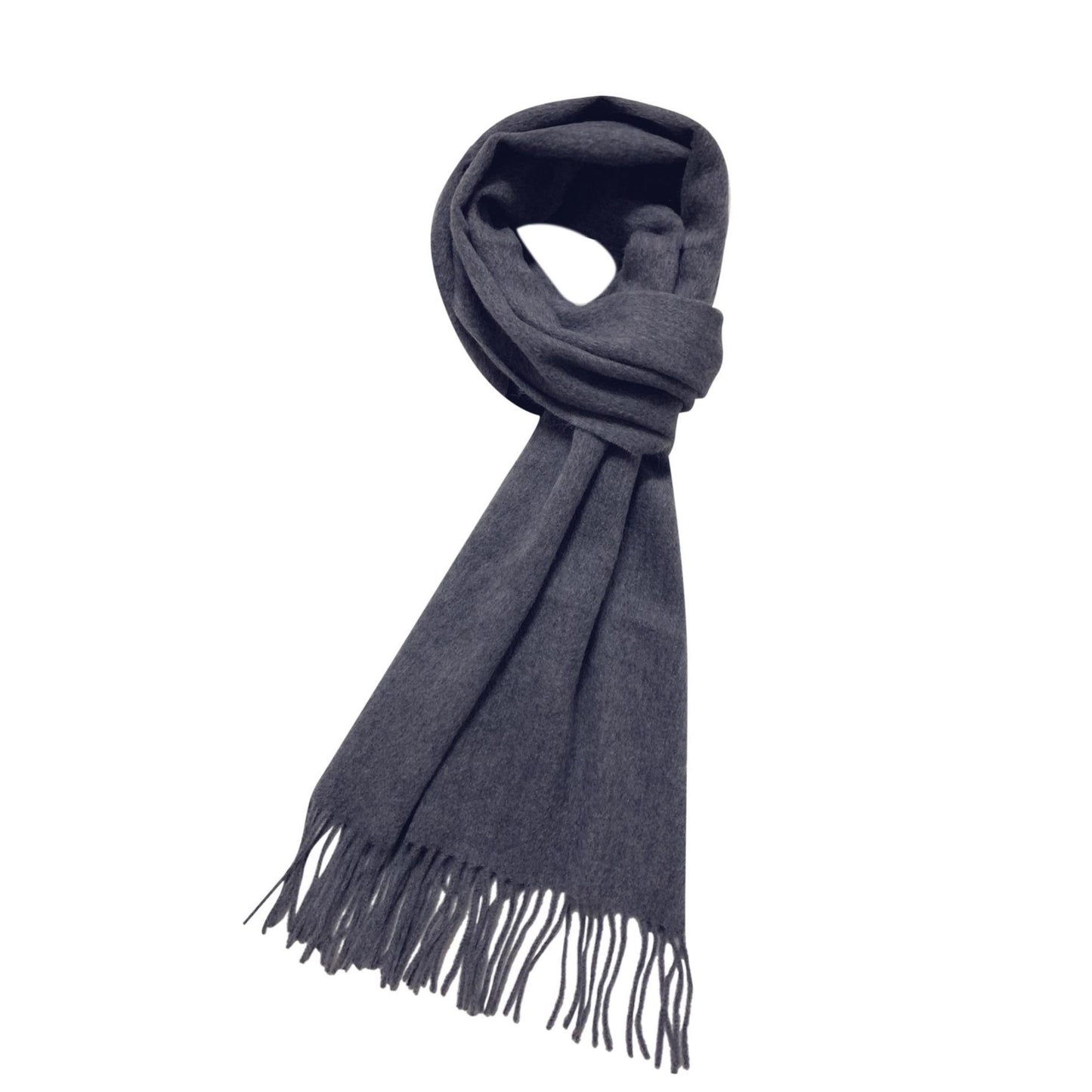 Bufanda 100% lana, 30 cm x 165 cm, gris
