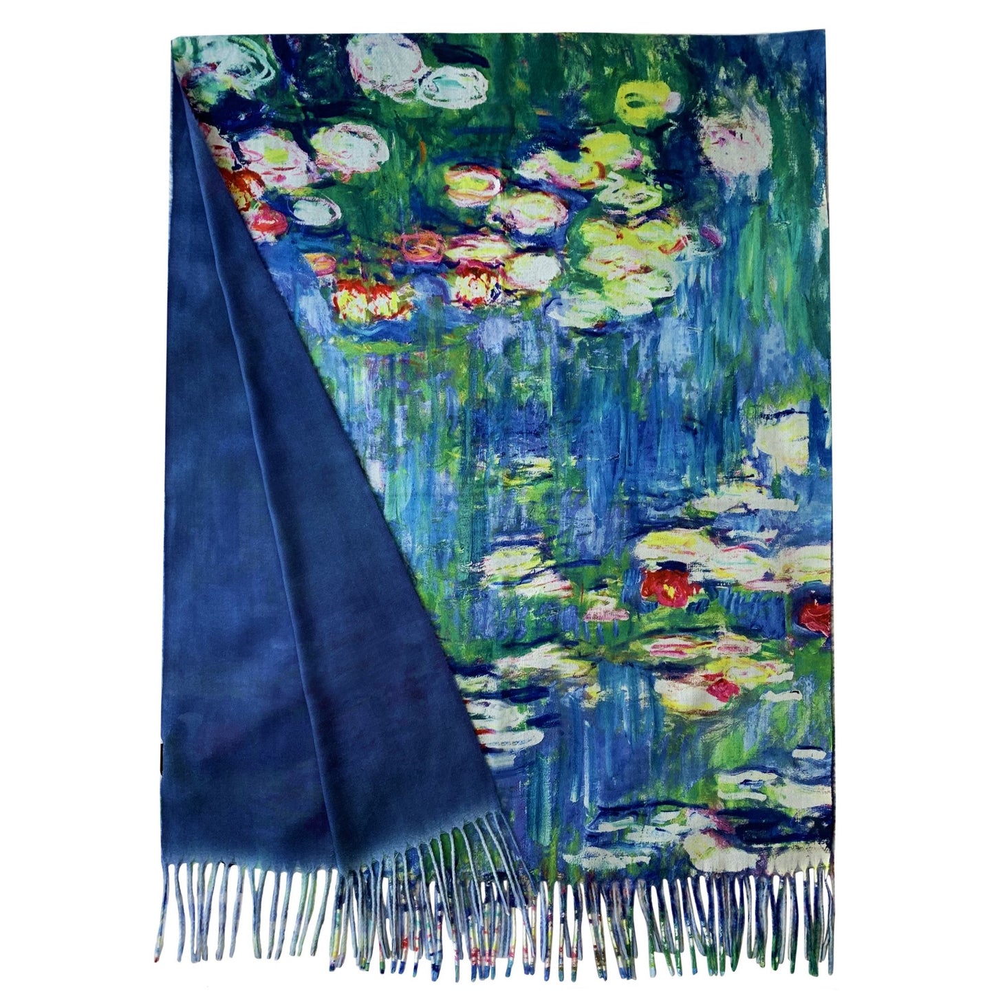 Bufanda de lana, 70 cm x 180 cm, Monet-Water Lilies Painting